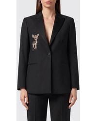 Philipp Plein - Fairy Single-Breasted Cropped Wool-Blend Blazer With Rhinestone Application - Lyst