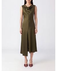 Victoria Beckham - Sleeveless Asymmetrical Midi Dress - Lyst