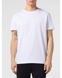 Billionaire - Cotton Crewneck T-Shirt With Tone-On-Tone Embroidered Logo - Lyst