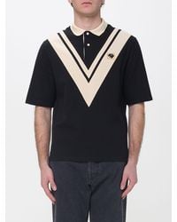 Valentino - Cotton Polo Shirt With Inlaid V And Panther Patch - Lyst