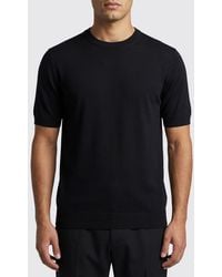 Fedeli - Basic Baumwoll-Rundhalspullover - Lyst
