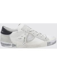 Philippe Model - Zweifarbige Prsx Low-Top-Sneakers Aus Kalbsleder Mit Wappen - Lyst