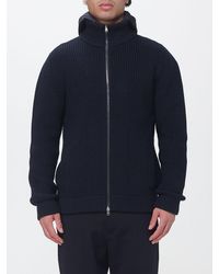 Herno - Virgin Wool Cardigan With Nylon Bib And Removable Hood - Lyst