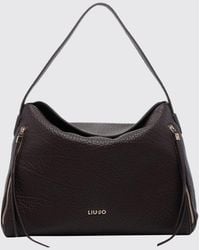 Liu Jo - Grained Synthetic Leather Shoulder Bag With Flap Closure - Lyst