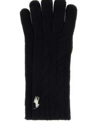 Polo Ralph Lauren - Wool And Cashmere-Blend Gloves With Embroidered Logo And Ribbed Cuffs - Lyst