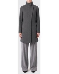 Liu Jo - Knee-Length Double-Breasted Wool-Blend Coat With High Neck - Lyst