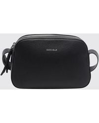 Coccinelle - Small Grained Leather Crossbody Bag With Zip And Laminated Logo - Lyst