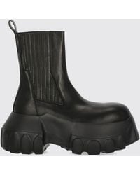 Rick Owens - Calfskin Chelsea Boots With Chunky Sole - Lyst