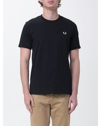Fred Perry - Cotton T-Shirt With Mini Logo - Lyst