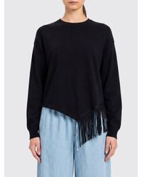 Twinset - Viscose Knit Top With Fringes - Lyst