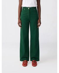 Max Mara - Cotton And Linen Trousers - Lyst