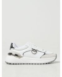 Pinko - Gem Sneakers In Leather And Mesh - Lyst