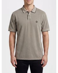Herno - Slim Fit Short-Sleeve Cotton Polo Shirt With Ribbed Collar - Lyst