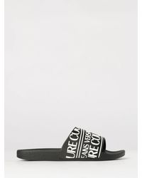 Versace Jeans Couture - Logo Print Rubber Sliders - Lyst