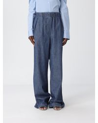 Jil Sander - Cotton Palazzo Trousers - Lyst