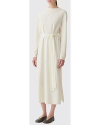 Fabiana Filippi - Wool And Cashmere Blend Midi Knit Dress With Waist Belt - Lyst