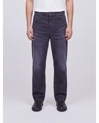 Les Deux - Mid-Rise Straight Fit Cotton Denim Jeans With Five Pockets - Lyst