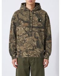 Carhartt - Camouflage Cotton Hoodie With Kangaroo Pocket And Embroidered Logo - Lyst