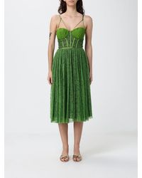 Elisabetta Franchi - Lace Midi Dress - Lyst