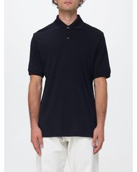 Paul Smith - Short-Sleeve Knitted Wool Polo Shirt With Ribbed Collar - Lyst