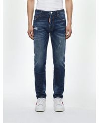 DSquared² - Teddy Straight-Fit Distressed Denim Jeans - Lyst
