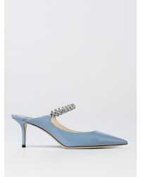 Jimmy Choo - Bing Mules In Patent Leather With Rhinestone Crystals - Lyst