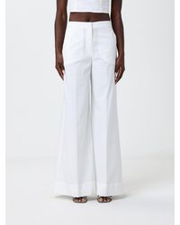 Hanita - Cotton Blend Flared Trousers - Lyst