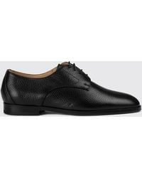 Doucal's - Deerskin Derby Shoes With Round Toe And Leather Sole - Lyst