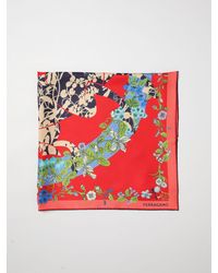 Ferragamo - Pegasus Print Silk Foulard - Lyst