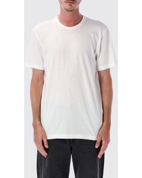 James Perse - Short-Sleeved Cotton T-Shirt With Crew Neck - Lyst