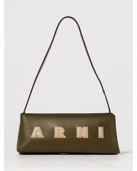 Marni - Sac À Épaule En Cuir De Veau Avec Logo - Lyst