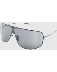 Gucci - Rectangular Metal Shield Sunglasses With Embossed Logo - Lyst