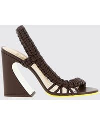 Fendi - Arco Braided Leather Sandals - Lyst