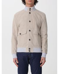 Eleventy - Vastarino Suede Bomber Jacket - Lyst