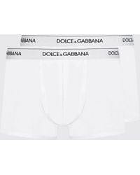 Dolce & Gabbana - Dolce &Amp Gabbana Set Of 2 Stretch Cotton Boxer Shorts With Logo - Lyst