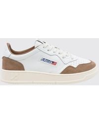 Autry - Medalist Low Two-Tone Calfskin And Suede Trainers - Lyst
