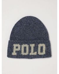 Polo Ralph Lauren - Wool-Blend Beanie With Cuff And Jacquard Logo - Lyst