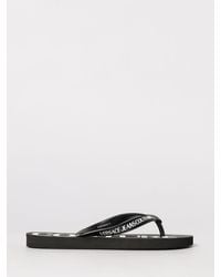 Versace Jeans Couture - Rubber Flip Flops With Printed Logo - Lyst