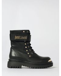 Just Cavalli - Flat Ankle Boots - Lyst