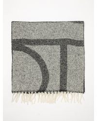 TOTEME - Alpaca Wool Scarf With Logo - Lyst
