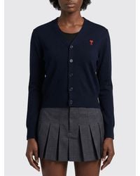 Ami Paris - Wool Cardigan - Lyst