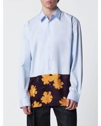 Dries Van Noten - Floral Print Paneled Shirt - Lyst