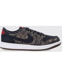 Nike - Air Jordan 1 Retro Low Smooth Leather Sneakers With Perforated Toe - Lyst