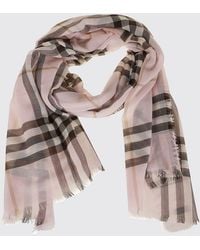 Burberry - Bufanda De Lana Con Estampado Vintage Check Y Bordes Con Flecos - Lyst