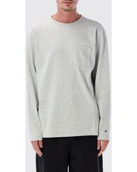 Champion - Long-Sleeved Cotton T-Shirt With Patch Pocket - Lyst
