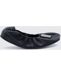 MM6 by Maison Margiela - Anatomic Tabi Leather Ballet Flats With Asymmetric Toe - Lyst