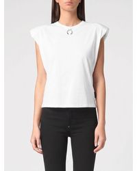 Philipp Plein - Jersey Tank Top With Crew Neck And Padded Shoulders - Lyst