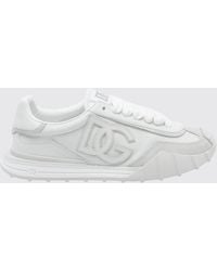 Dolce & Gabbana - Dolce &Amp Gabbana Dg Athletic Suede And Calfskin Low-Top Trainers With Monogram - Lyst