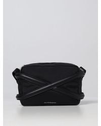 Alexander McQueen - Harness Bag In Fabric And Leather - Lyst