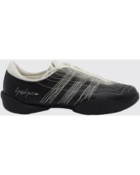 Y-3 - Regu Smooth Leather Sneakers With Contrast Stitching And Embroidered Logo - Lyst